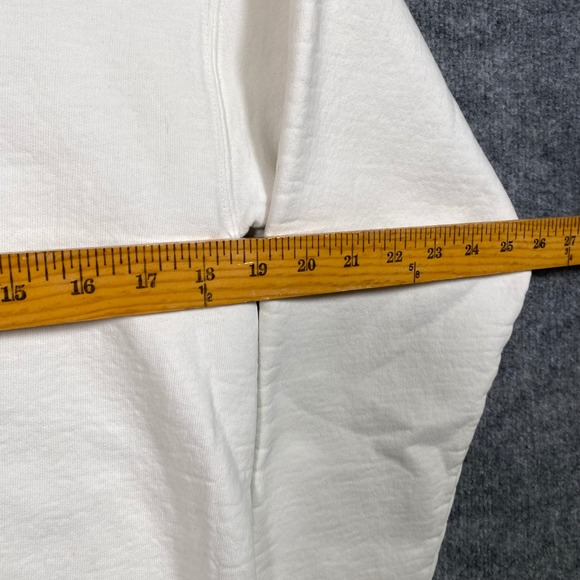 Vintage Hanes Cotton White Sweatshirt Tropical Sunset Tennis Adult Small - Picture 2 of 7